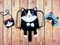 Preview: Tierbeutel Katze by Käselotti Panel ca. 80cm 